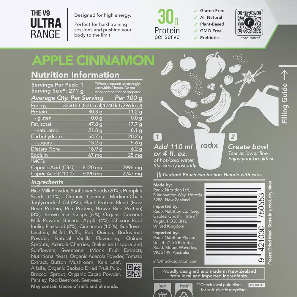 
                  
                    Radix Nutrition | Ultra Breakfast | V9 | Apple Cinnamon
                  
                