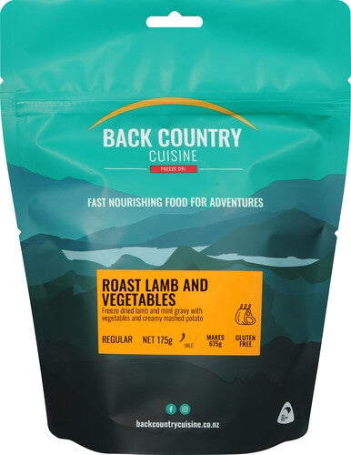 Back Country : Roast Lamb and Vegetables  - Gluten Free -2 Serve (Regular)