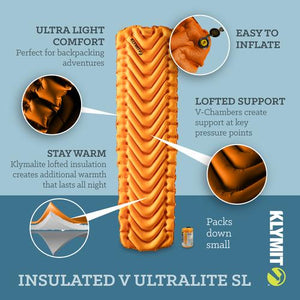 
                  
                    Klymit - Insulated V Ultralite SL - Orange
                  
                